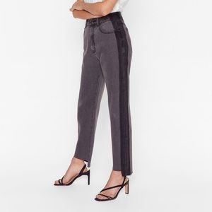 NWT Nasty Gal side by side hi waist Mom Jean Sz 6